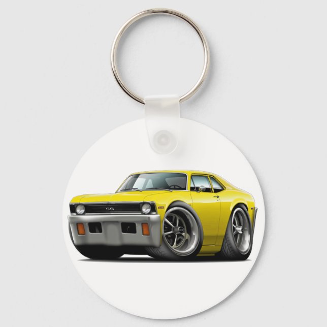 Porte-clés 1971-72 Nova Yellow Car (Recto)