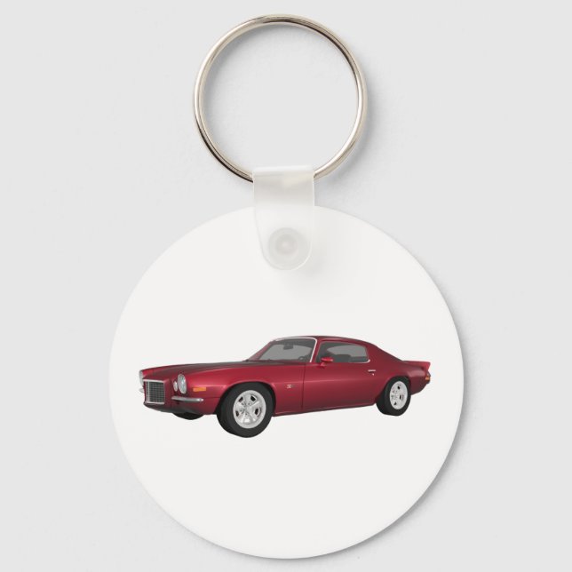 Porte-clés 1972 Camaro : Muscle Car : Candy Apple Finish : (Recto)