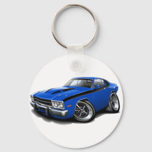 Porte-clés 1973-74 Voiture Roadrunner Blue-Black