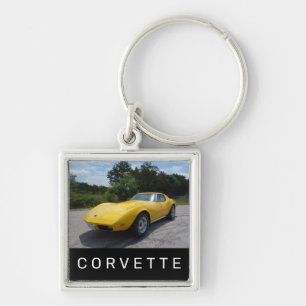 Porte-clés 1973 Yellow Corvette Classic Style