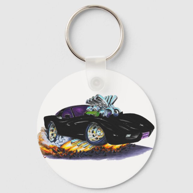 Porte-clés 1977-79 Corvette Black Car (Recto)