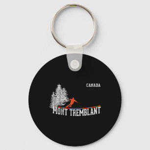 Porte-clés 1980 Style Mont Tremblant Can. Ski vintage