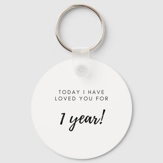 Porte-clés 1er Anniversaire Cadeau pour ami petit ami (Recto)