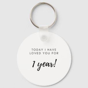 Porte-clés 1er anniversaire Cadeau pour copine