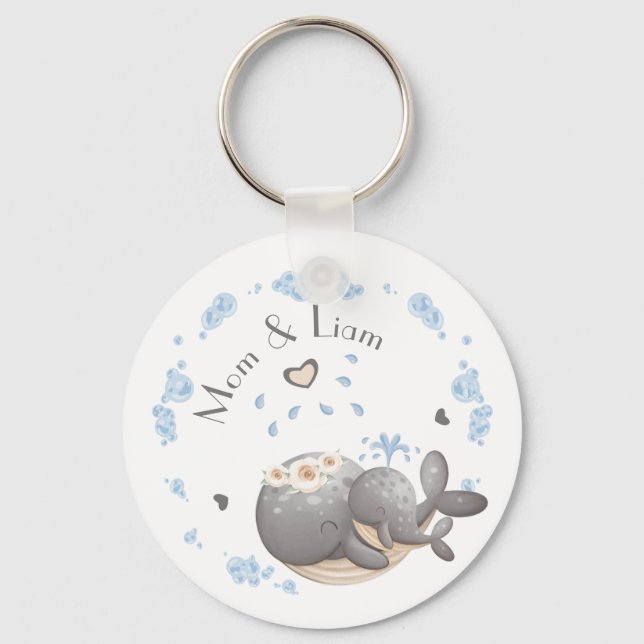 Porte-clés 1ère Fête des Mères, nom, jour de la première mère (Recto)