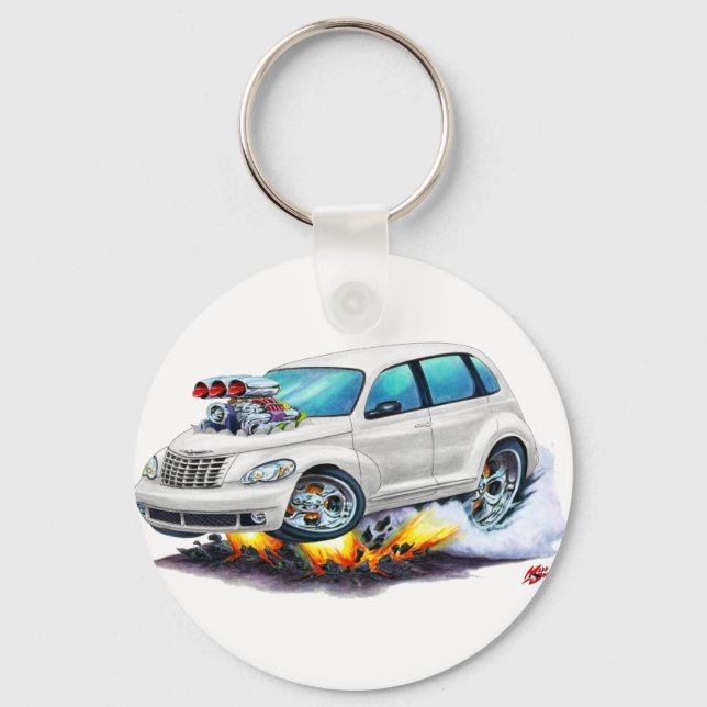Porte-clés 2008-10 PT Cruiser White Car (Recto)