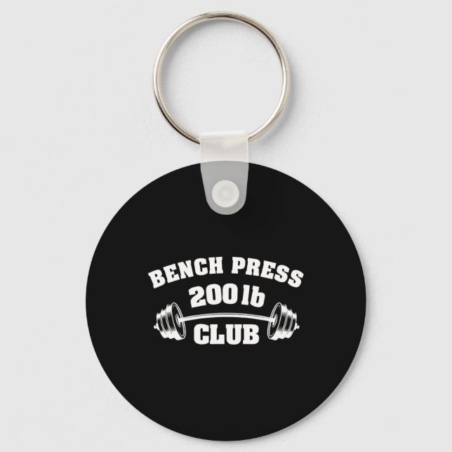 Porte-clés 200 Lbs Pound Bench Press Club Gym Weightlifting P (Recto)