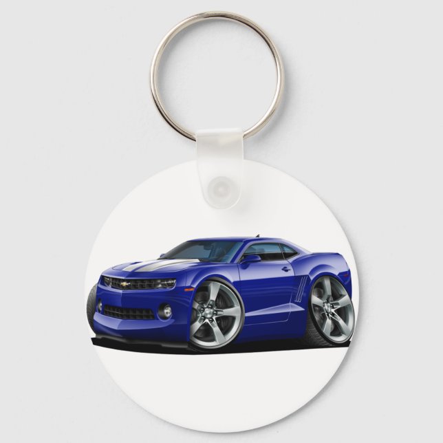 Porte-clés 2010-12 Camaro Blue-White Car (Recto)