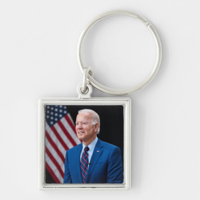Porte-clés 2021 Joe Biden Président américain Portrait (Devant)