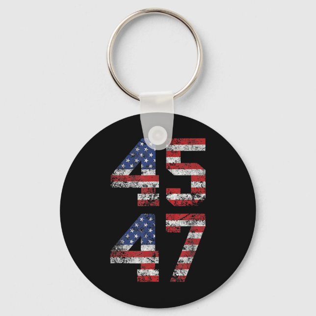 Porte-clés 2024 45 47 Vintage American Flag Retro 4547 Us 202 (Recto)