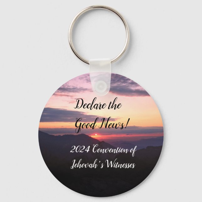 Porte-clés 2024 JW Convention Sunset customizable (Recto)