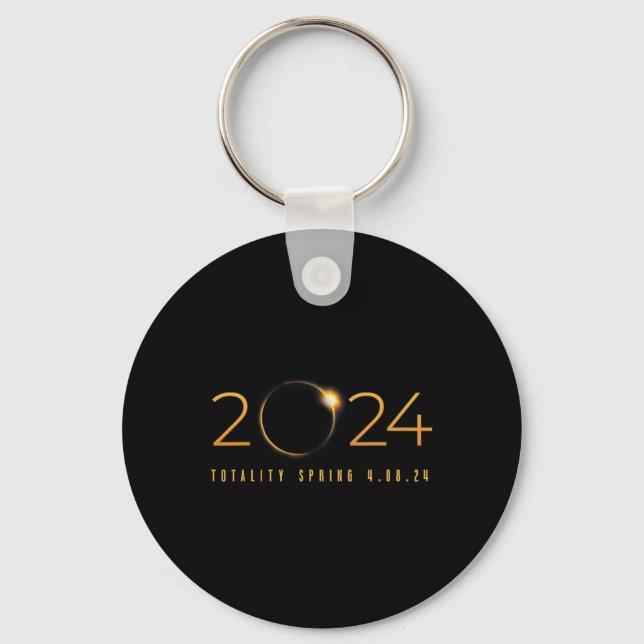 Porte-clés 2024 Solar Eclipse Américain Totality Spring 4.08. (Recto)