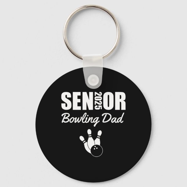 Porte-clés 2025 Senior Bowling Dad Bowling Team Parent Helper (Recto)