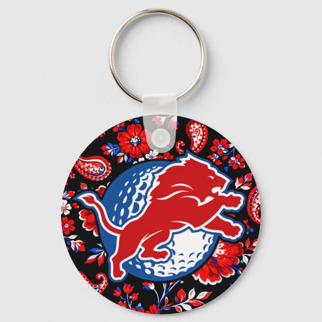 PORTE-CLÉS 2026 GOLF - DURANT LIONS RED FLORAL (Recto)