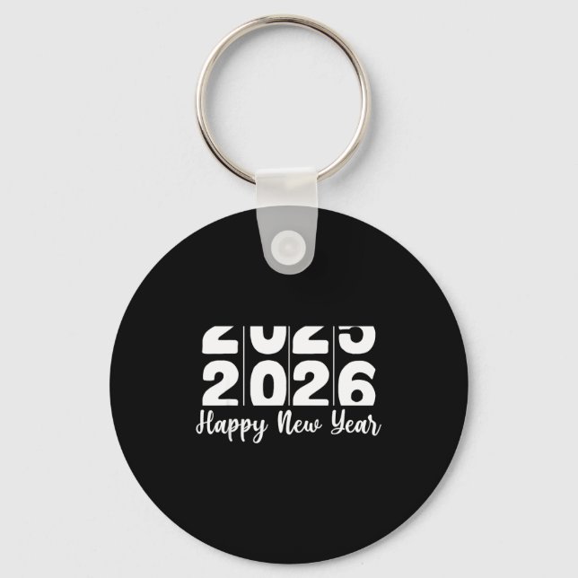 Porte-clés 2026 Happy New Year Bold Numbers Celebration Party (Recto)