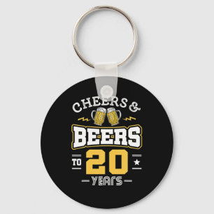 Porte-clés 20E Anniversaire Soirée Et Bières Anniversaire