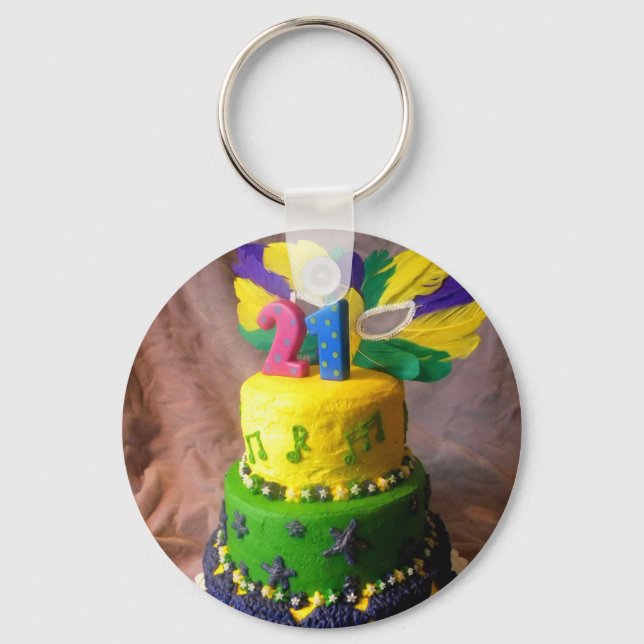Porte-clés 21 Gâteau Mardi Gras (Recto)