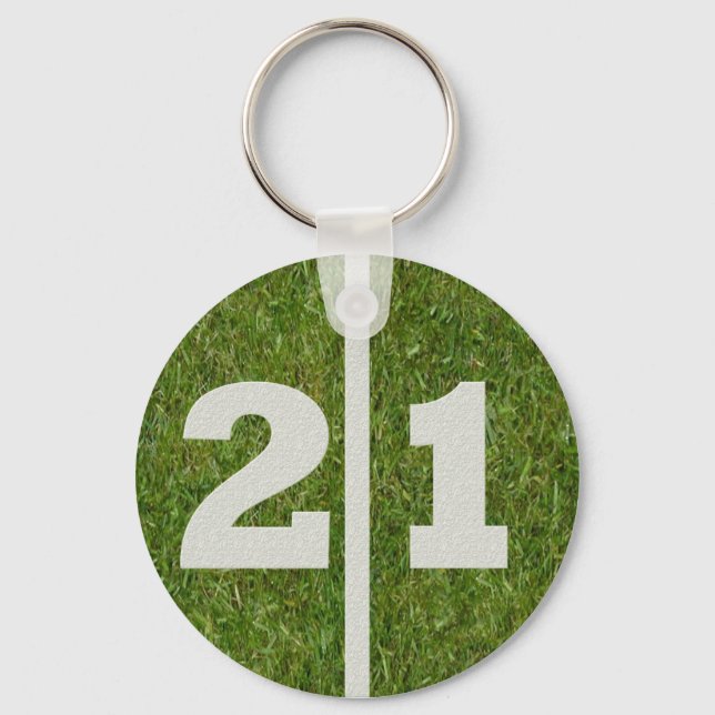 Porte-clés 21ème Cadeau d'anniversaire (Recto)
