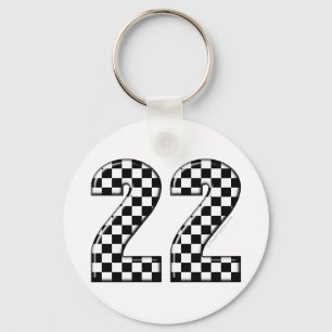 Porte-clés 22 numéro de course automobile