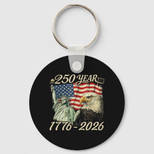 Porte-clés 250 Ans 1776 2026 250e Anniversaire 4 juillet