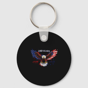 Porte-clés 250 ans 1776–2026 aigle américain drapeau patrioti