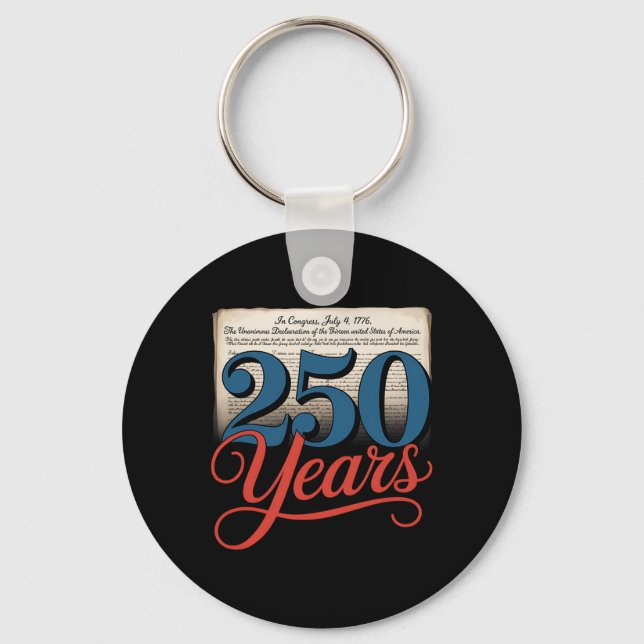Porte-clés 250 Ans 1776 Déclaration D'Indépendance Usa Gif (Recto)