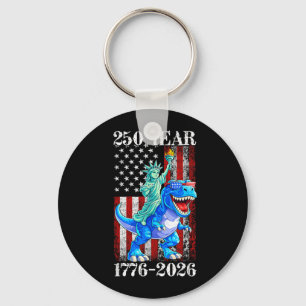 Porte-clés 250 Ans 250e Anniversaire États-Unis Dino 4 Juille