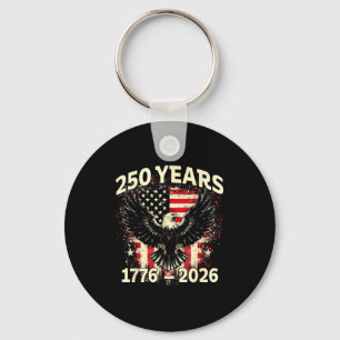 Porte-clés 250 Ans Américain 1776 2026 Vintage We The People