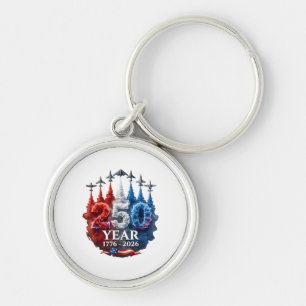 Porte-clés 250 Ans Américain 250e USA Patriotique 4 juillet