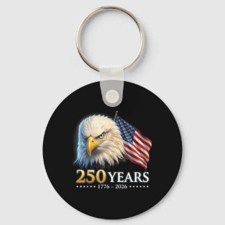 Porte-clés 250 Ans d'Amérique 1776 2026 250e 4 juillet