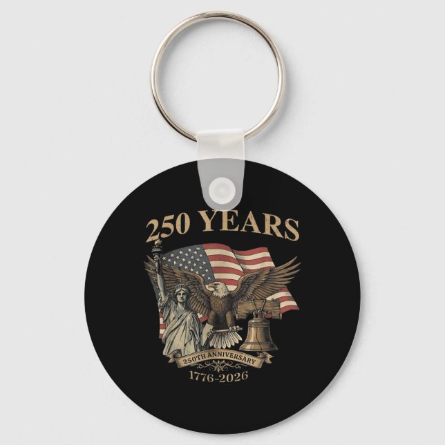 Porte-clés 250 Ans d'Amérique 1776-2026 Drapeau de l'Aigle de (Recto)