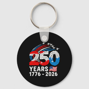 Porte-clés 250 Ans d'Amérique 1776 2026 Drapeau Usa Cadeaux P