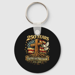 Porte-clés 250 Ans De Foi Et De Liberté 1776-2026 États-Unis