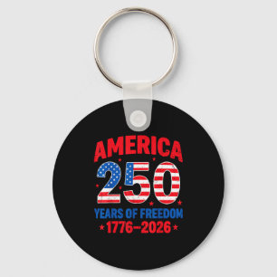 Porte-clés 250 ans de liberté 250e anniversaire drapeau États