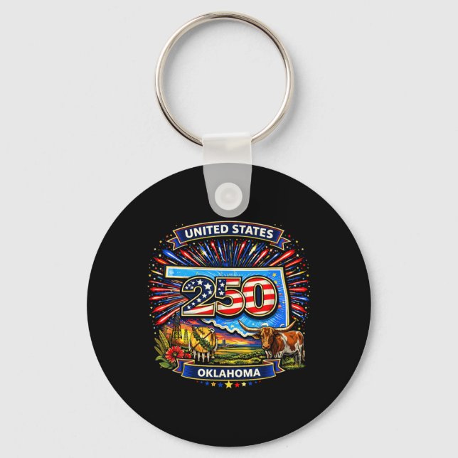 Porte-clés 250 Ans d'Indépendance des États-Unis Oklahoma (Recto)
