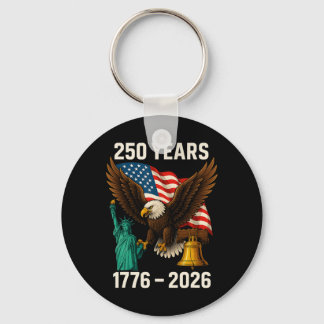 Porte-clés 250 Ans Drapeau Américain 250e Anniversaire États-