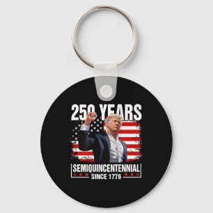 Porte-clés 250 ans Trump américain 250e Jour de l'Indépendanc