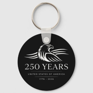 Porte-clés 250 Ans USA Aigle 1776-2026 Patriotique Américain