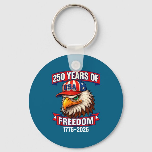 Porte-clés 250 Years Of Dom 1776 2026 Bald Eagle 250th Birthd (Recto)