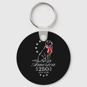 Porte-clés 250e anniversaire labrador retriever amérique 250