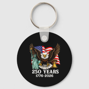 Porte-clés 250e anniversaire USA aigle patriotique 250 ans