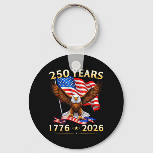 Porte-clés 250e anniversaire USA aigle patriotique 250e 4e