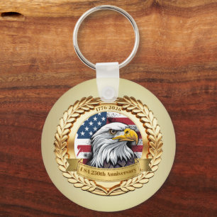 Porte-clés 250e anniversaire USA patriotique 1776–2026