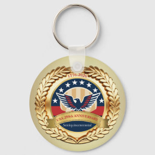 Porte-clés 250e anniversaire USA patriotique   1776–2026