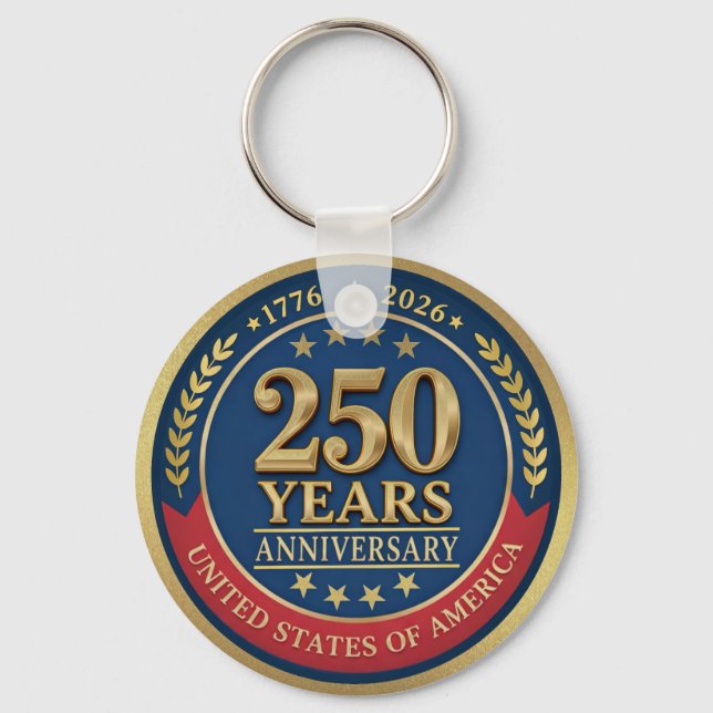 Porte-clés 250th Anniversary USA Patriotic | 1776–2026 (Recto)