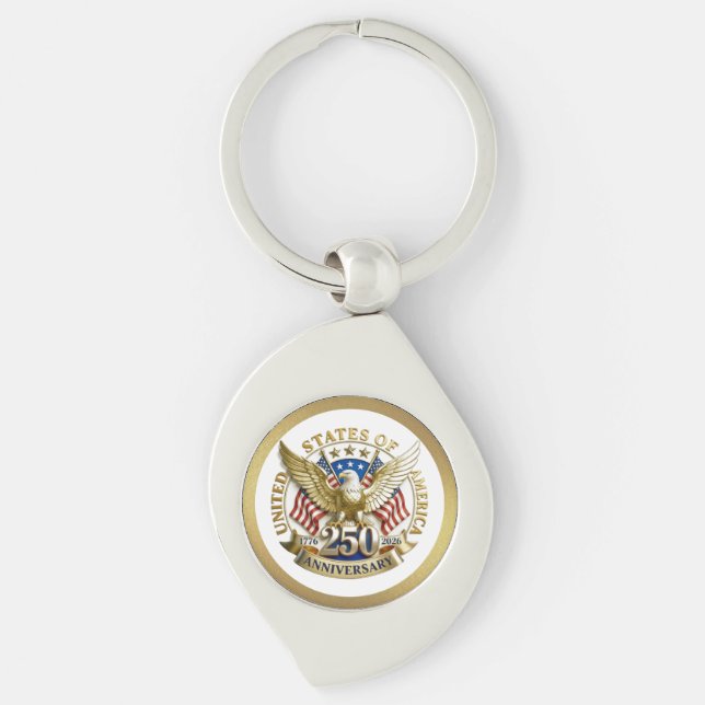 Porte-clés 250th Anniversary USA Patriotic | 1776–2026 (Devant)