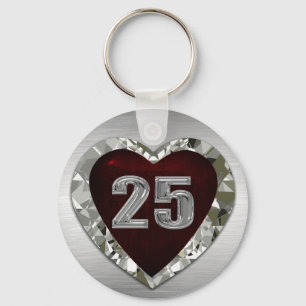 Porte-clés 25 Diamond Heart Keychain