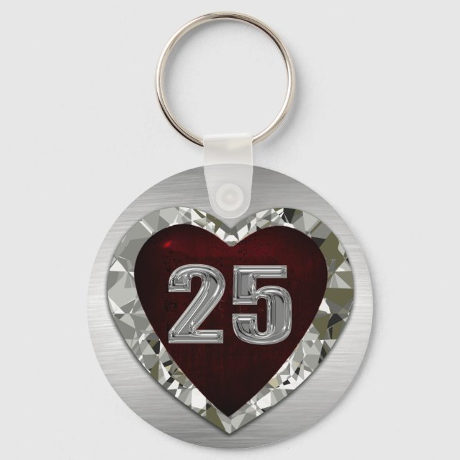Porte-clés 25 Diamond Heart Keychain (Recto)