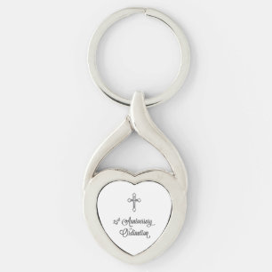 Porte-clés 25e anniversaire de l'ordination, Heart Keychain