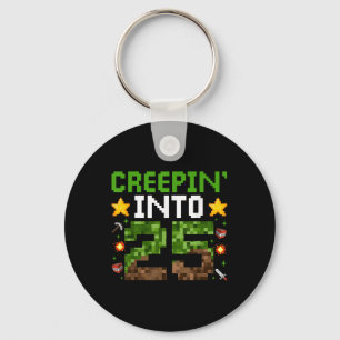 Porte-clés 25e Anniversaire Joueur Pixel Creepin’ en 25 Vidéo